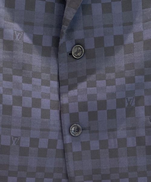 LOUIS VUITTON（ルイ ヴィトン）LOUIS VUITTON (ルイ ヴィトン) シングルブレスッドポンヌフジャケット ネイビー サイズ:52の古着・服飾アイテム