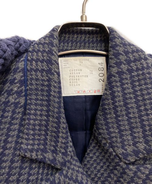sacai（サカイ）sacai (サカイ) ウールメルトンドッキングジャケット ネイビー サイズ:1の古着・服飾アイテム