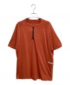 HERMESエルメス）の古着「ハーフジップカットソー(half zip cut and sew)」｜レッド