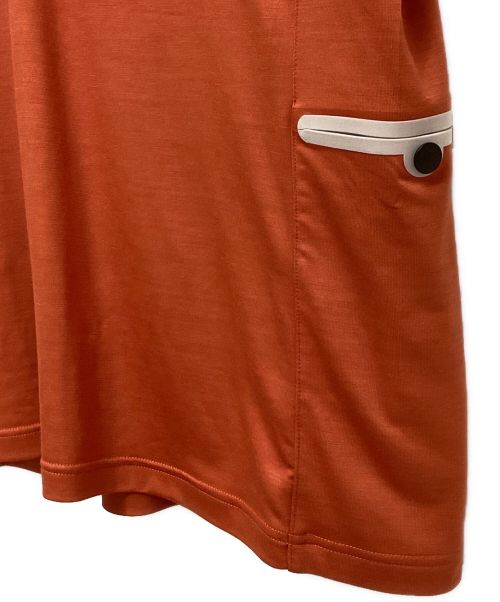 HERMES（エルメス）HERMES (エルメス) ハーフジップカットソー(half zip cut and sew) レッド サイズ:XLの古着・服飾アイテム