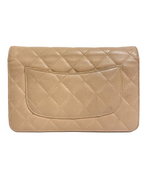 CHANEL（シャネル）CHANEL (シャネル) マトラッセチェーンショルダーウォレット ベージュの古着・服飾アイテム