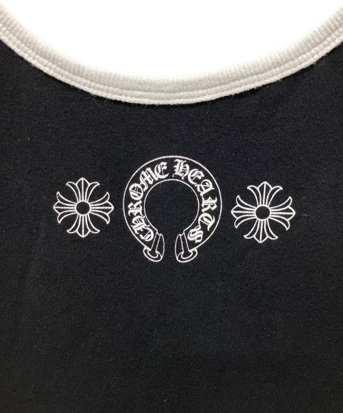 CHROME HEARTS（クロムハーツ）CHROME HEARTS (クロムハーツ) ロゴプリントキャミソール ブラック サイズ:XSの古着・服飾アイテム