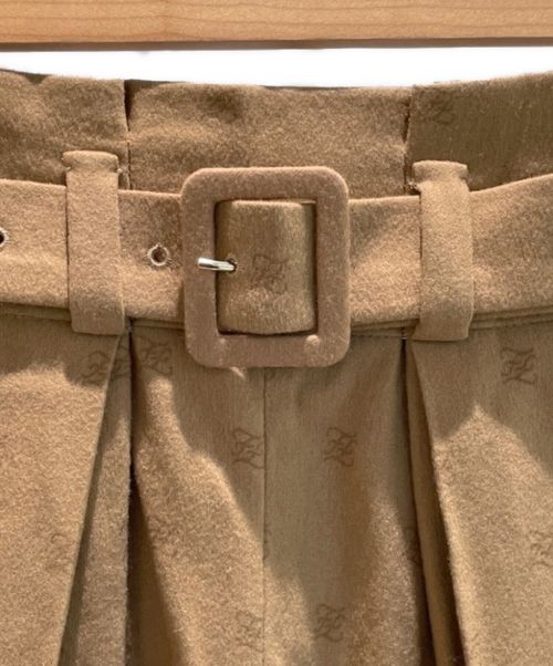 FENDI（フェンディ）FENDI (フェンディ) カリグラフィー ズッカ ウールパンツ ベージュ サイズ:38の古着・服飾アイテム