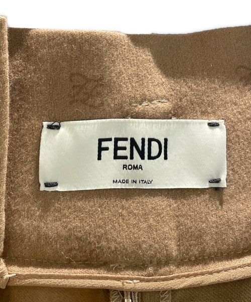 FENDI（フェンディ）FENDI (フェンディ) カリグラフィー ズッカ ウールパンツ ベージュ サイズ:38の古着・服飾アイテム
