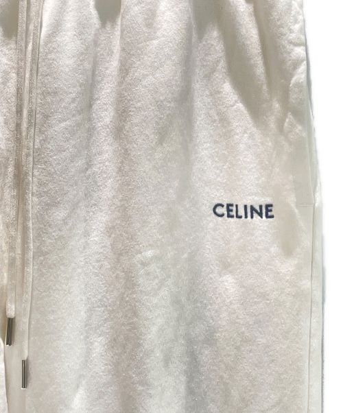 CELINE（セリーヌ）CELINE (セリーヌ) エンブロイダリー ジョガーパンツ ホワイト サイズ:Lの古着・服飾アイテム