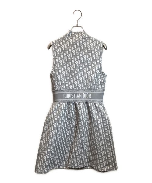 Christian Dior（クリスチャン ディオール）Christian Dior (クリスチャン ディオール) オブリークニットワンピース グレー サイズ:38の古着・服飾アイテム