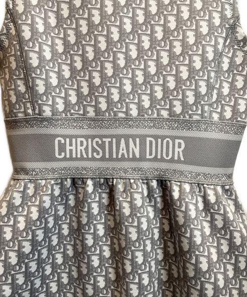 Christian Dior（クリスチャン ディオール）Christian Dior (クリスチャン ディオール) オブリークニットワンピース グレー サイズ:38の古着・服飾アイテム
