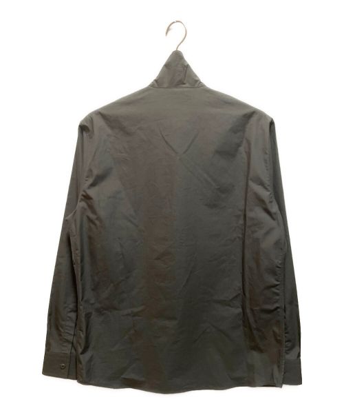HERMES（エルメス）HERMES (エルメス) セリエボタンスタンドカラーシャツ チャコールグレー サイズ:40の古着・服飾アイテム