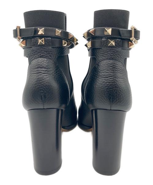 VALENTINO（ヴァレンティノ）VALENTINO (ヴァレンティノ) ロックスタッズ グレインカーフ90MM ブラック サイズ:38の古着・服飾アイテム