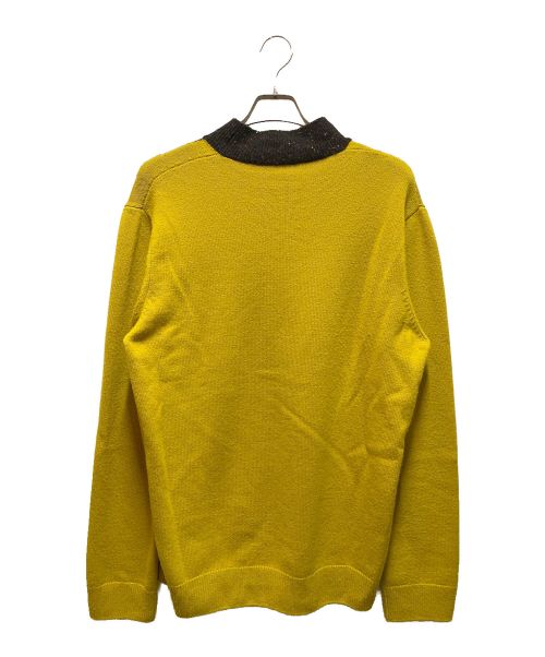 HERMES（エルメス）HERMES (エルメス) 21AW ツイードフレームネックセーター イエロー サイズ:XLの古着・服飾アイテム