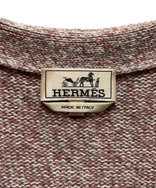 HERMES（エルメス）HERMES (エルメス) 22AW mouline ombre crewneck sweater/ムーリーヌオンブルクルーネックセーター ピンク サイズ:XLの古着・服飾アイテム