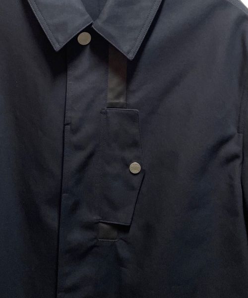 HERMES（エルメス）HERMES (エルメス) レザー パイピング レイン コート ネイビー サイズ:50 未使用品の古着・服飾アイテム