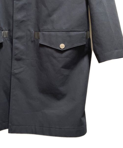 HERMES（エルメス）HERMES (エルメス) レザー パイピング レイン コート ネイビー サイズ:50 未使用品の古着・服飾アイテム