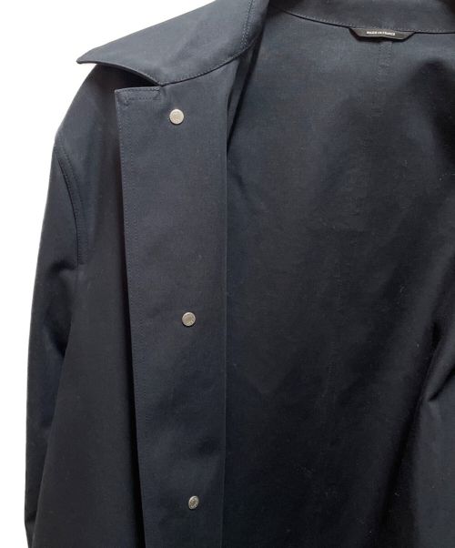 HERMES（エルメス）HERMES (エルメス) レザー パイピング レイン コート ネイビー サイズ:50 未使用品の古着・服飾アイテム