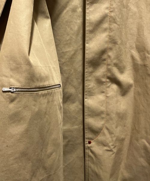 HERMES（エルメス）HERMES (エルメス) セリエボタンステンカラーコート ベージュ サイズ:50 未使用品の古着・服飾アイテム