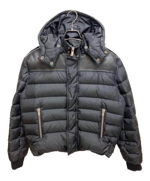 Saint Laurent Paris（サンローランパリ）Saint Laurent Paris (サンローランパリ) レザー切替ダウンジャケット ブラック サイズ:52の古着・服飾アイテム