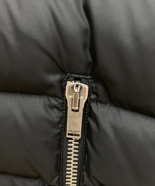 Saint Laurent Paris（サンローランパリ）Saint Laurent Paris (サンローランパリ) レザー切替ダウンジャケット ブラック サイズ:52の古着・服飾アイテム
