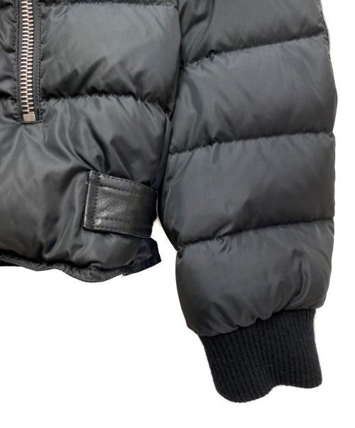 Saint Laurent Paris（サンローランパリ）Saint Laurent Paris (サンローランパリ) レザー切替ダウンジャケット ブラック サイズ:52の古着・服飾アイテム
