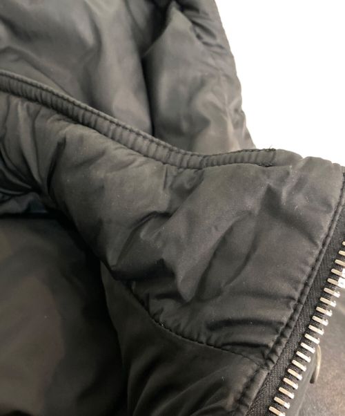 Saint Laurent Paris（サンローランパリ）Saint Laurent Paris (サンローランパリ) レザー切替ダウンジャケット ブラック サイズ:52の古着・服飾アイテム