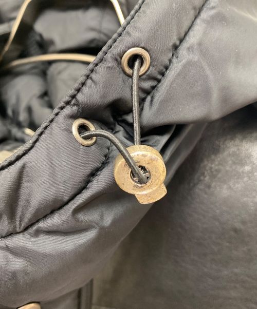 Saint Laurent Paris（サンローランパリ）Saint Laurent Paris (サンローランパリ) レザー切替ダウンジャケット ブラック サイズ:52の古着・服飾アイテム