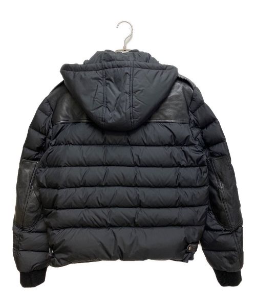 Saint Laurent Paris（サンローランパリ）Saint Laurent Paris (サンローランパリ) レザー切替ダウンジャケット ブラック サイズ:52の古着・服飾アイテム