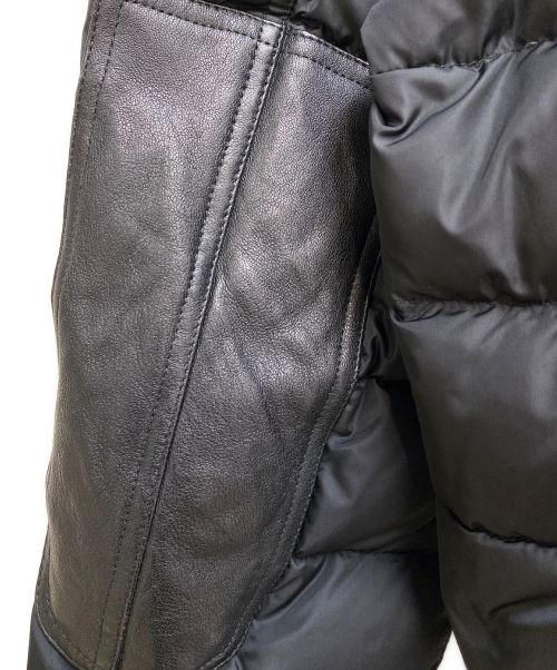 Saint Laurent Paris（サンローランパリ）Saint Laurent Paris (サンローランパリ) レザー切替ダウンジャケット ブラック サイズ:52の古着・服飾アイテム