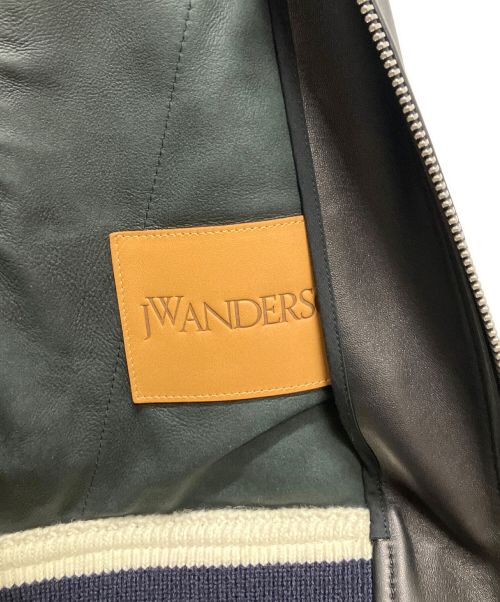 J.W.ANDERSON（ジェイダブリューアンダーソン）J.W.ANDERSON (ジェイダブリューアンダーソン) レザージャケット ブラック サイズ:52の古着・服飾アイテム