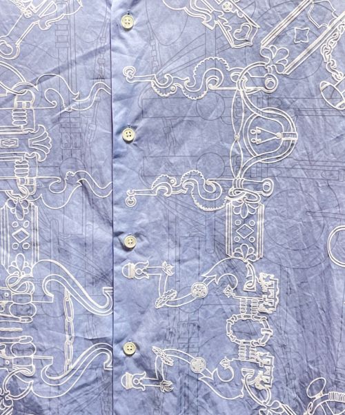 HERMES（エルメス）HERMES (エルメス) エルグルメット3Dプリントシャツ スカイブルー サイズ:42の古着・服飾アイテム