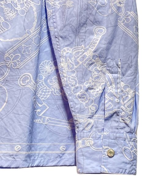 HERMES（エルメス）HERMES (エルメス) エルグルメット3Dプリントシャツ スカイブルー サイズ:42の古着・服飾アイテム