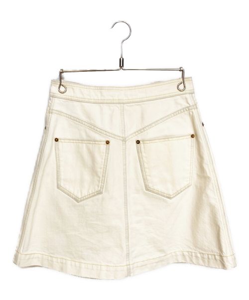 LOUIS VUITTON（ルイ ヴィトン）LOUIS VUITTON (ルイ ヴィトン) 23SS ブリーチドデニムミニスカート アイボリー サイズ:34の古着・服飾アイテム