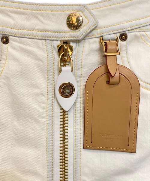 LOUIS VUITTON（ルイ ヴィトン）LOUIS VUITTON (ルイ ヴィトン) 23SS ブリーチドデニムミニスカート アイボリー サイズ:34の古着・服飾アイテム