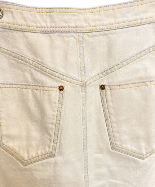 LOUIS VUITTON（ルイ ヴィトン）LOUIS VUITTON (ルイ ヴィトン) 23SS ブリーチドデニムミニスカート アイボリー サイズ:34の古着・服飾アイテム