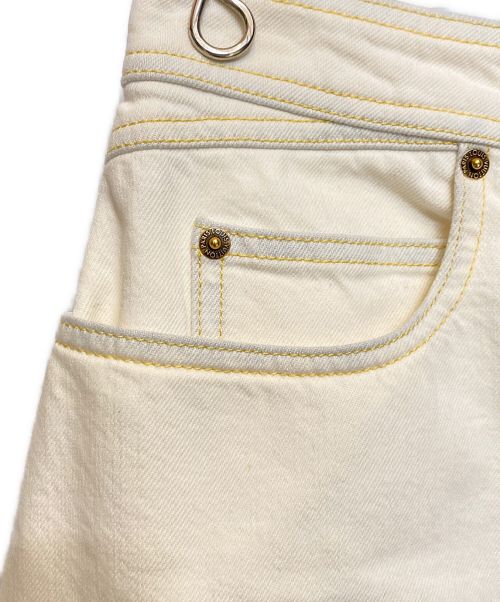 LOUIS VUITTON（ルイ ヴィトン）LOUIS VUITTON (ルイ ヴィトン) 23SS ブリーチドデニムミニスカート アイボリー サイズ:34の古着・服飾アイテム