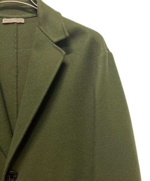 BOTTEGA VENETA（ボッテガベネタ）BOTTEGA VENETA (ボッテガベネタ) ウールカシミアチェスターコート グリーン サイズ:48の古着・服飾アイテム