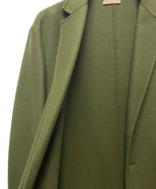 BOTTEGA VENETA（ボッテガベネタ）BOTTEGA VENETA (ボッテガベネタ) ウールカシミアチェスターコート グリーン サイズ:48の古着・服飾アイテム