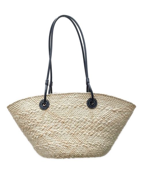 LOEWE（ロエベ）LOEWE (ロエベ) スモール アナグラム バスケット バッグ ナチュラル×ブラック サイズ:スモールの古着・服飾アイテム