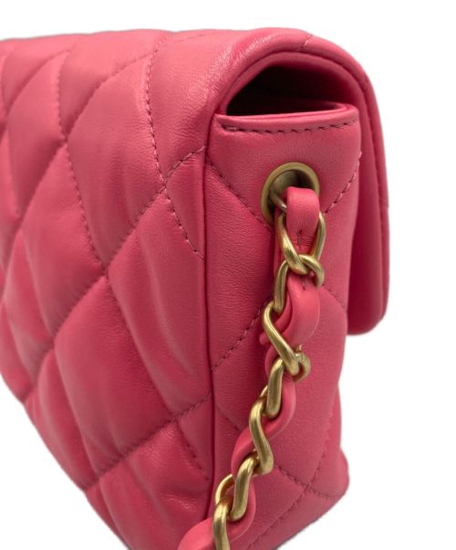 CHANEL（シャネル）CHANEL (シャネル) ミニフラップCCハートショルダーバッグ ピンク サイズ:18の古着・服飾アイテム