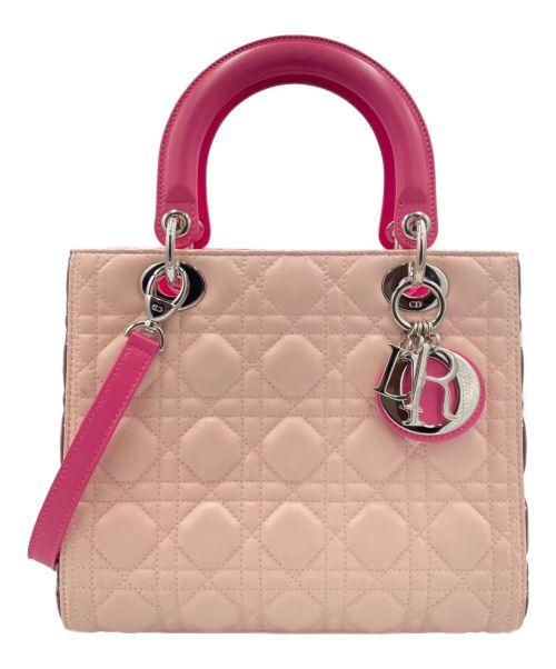 Christian Dior（クリスチャン ディオール）Christian Dior (クリスチャン ディオール) Lady Dior  ピンク サイズ:ミディアムの古着・服飾アイテム