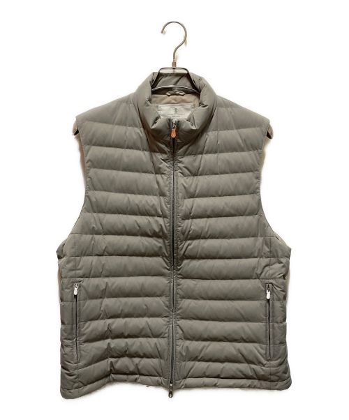 BRUNELLO CUCINELLI（ブルネロクチネリ）BRUNELLO CUCINELLI (ブルネロクチネリ) キルティングダウンベスト ライトグレー サイズ:54の古着・服飾アイテム