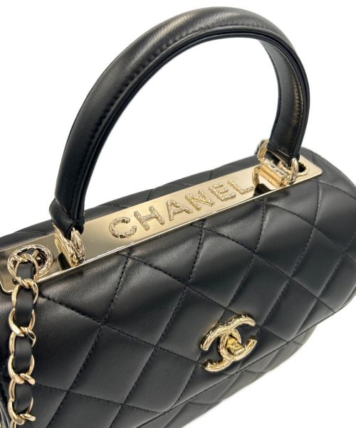CHANEL（シャネル）CHANEL (シャネル) トップハンドル フラップ バッグ ブラック サイズ:25の古着・服飾アイテム