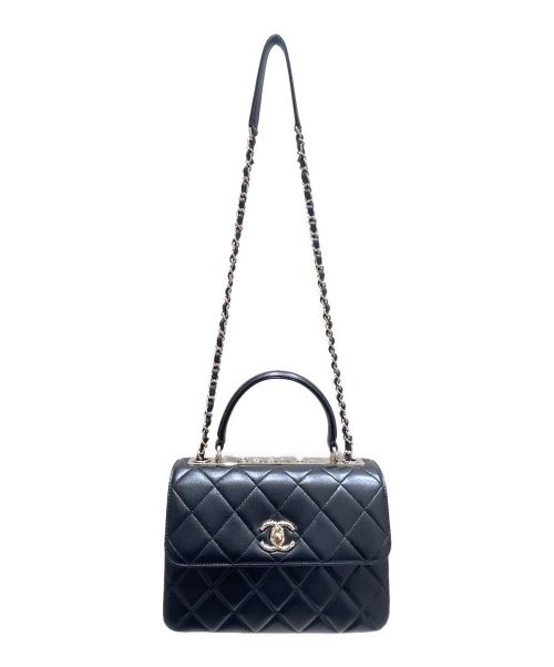 CHANEL（シャネル）CHANEL (シャネル) トップハンドル フラップ バッグ ブラック サイズ:25の古着・服飾アイテム