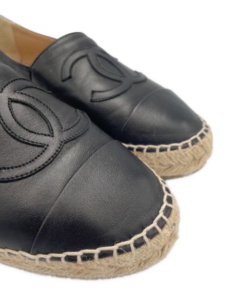 CHANEL（シャネル）CHANEL (シャネル) ココエスパドリーユ ブラック サイズ:36の古着・服飾アイテム