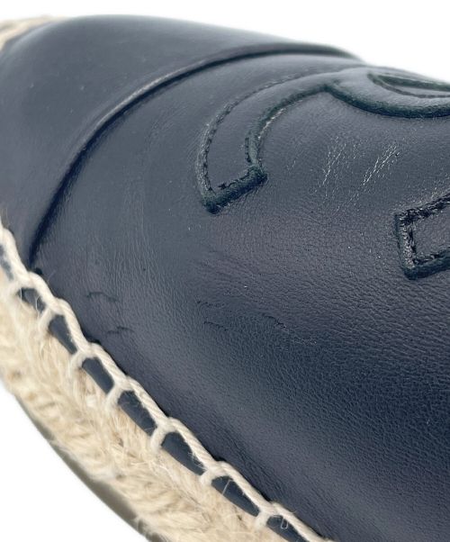 CHANEL（シャネル）CHANEL (シャネル) ココエスパドリーユ ブラック サイズ:36の古着・服飾アイテム