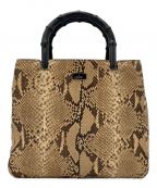 GUCCIグッチ）の古着「バンブーパイソンハンドバッグ」