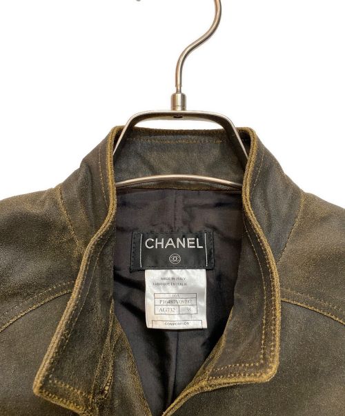 CHANEL（シャネル）CHANEL (シャネル) レザーヴィンテージベスト ブラウン サイズ:38の古着・服飾アイテム
