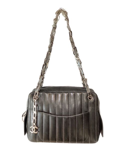 CHANEL（シャネル）CHANEL (シャネル) Lamb skin chain shoulder bag（ラムスキンラムスキンチェーンショルダーバッグ） ブラック サイズ:-の古着・服飾アイテム