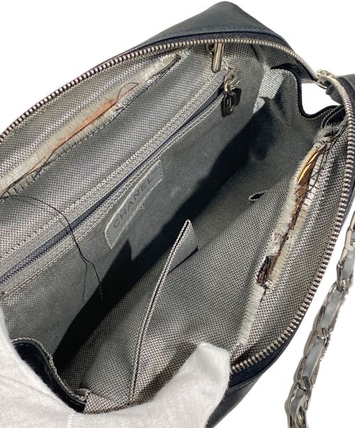 CHANEL（シャネル）CHANEL (シャネル) Lamb skin chain shoulder bag（ラムスキンラムスキンチェーンショルダーバッグ） ブラック サイズ:-の古着・服飾アイテム