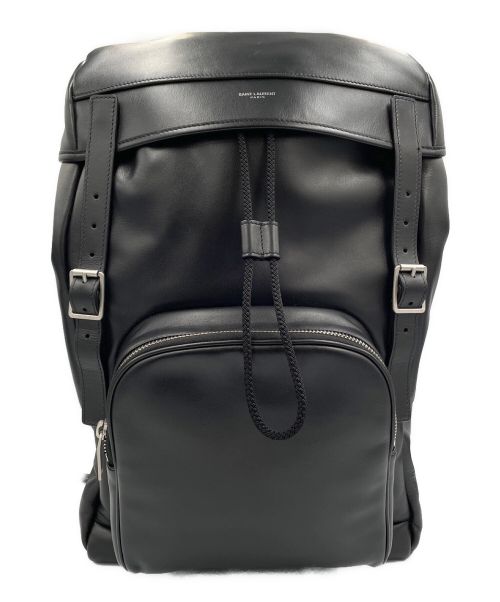 Saint Laurent Paris（サンローランパリ）Saint Laurent Paris (サンローランパリ) レザーバックパック ブラックの古着・服飾アイテム