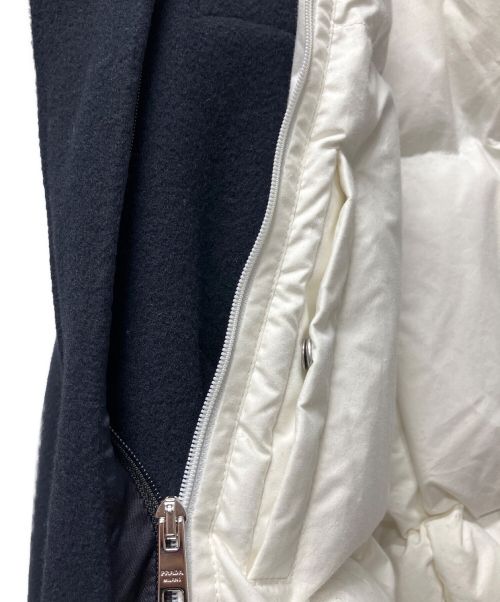 PRADA（プラダ）PRADA (プラダ) ウールダウンパデッドダッフルジャケット ネイビー サイズ:XXLの古着・服飾アイテム