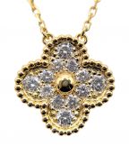 VAN CLEEF & ARPELSヴァンクリーフ＆アーペル）の古着「フルダイヤ ヴィンテージ アルハンブラ ネックレス」